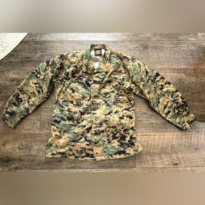 USMC U.S. Marines Woodland MARPAT Combat Top Shirt Size SMALL-xSHORT